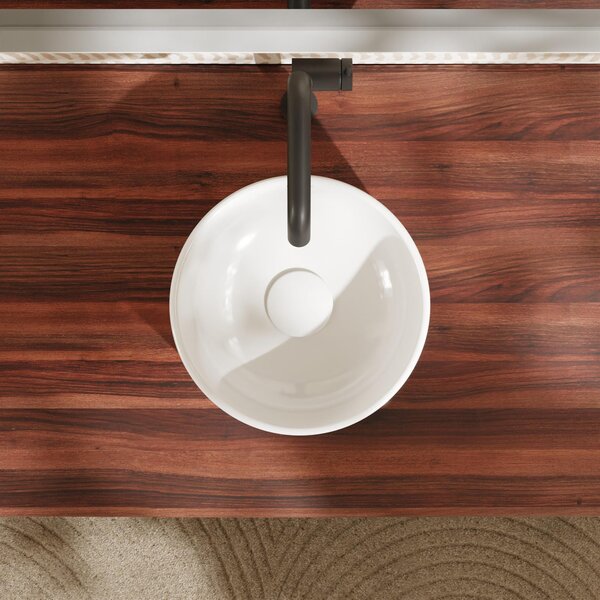 Hansgrohe Xuniva S lavoar 30x30 cm rotund de blat alb luciu 60163450