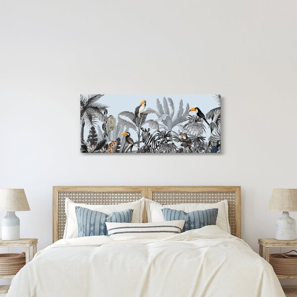 Tablou - Animale în pădurea tropicală (120x50 cm)