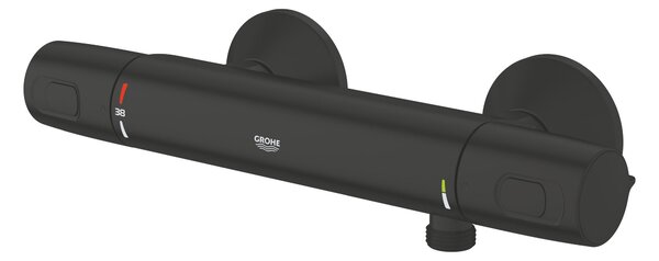 Grohe Precision baterie de duș perete cu termostat negru 1022172432