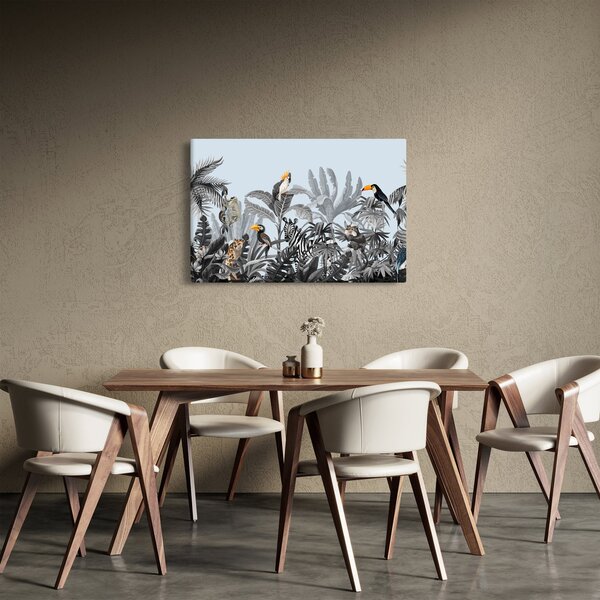 Tablou - Animale în pădurea tropicală (90x60 cm)