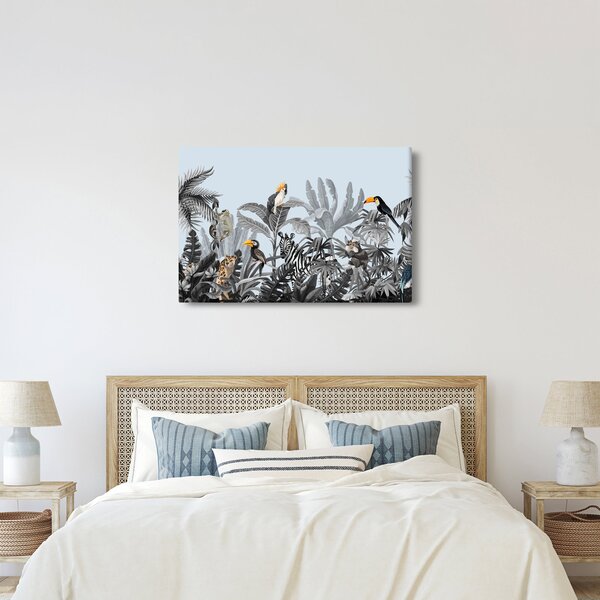 Tablou - Animale în pădurea tropicală (90x60 cm)