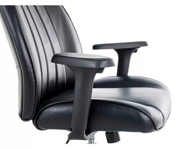 Scaun birou Q-093, negru, piele ecologică, 69x47x112 cm