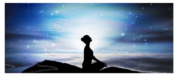 Tablou - Femaia meditând (120x50 cm)