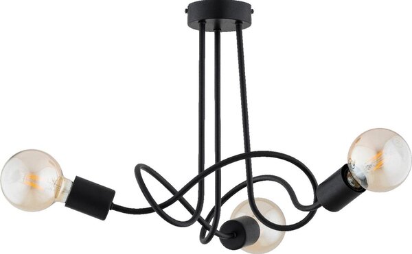 Lustră aplicată WINGO 3xE27/15W/230V negru