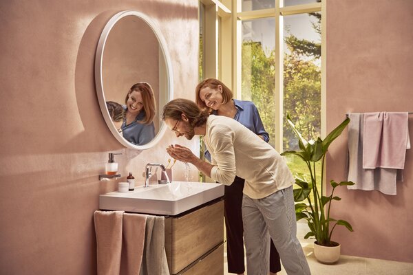 Hansgrohe Xelu Q dulap 78x49.5x60.5 cm sub chiuveta pe perete stejar-crom 54029000