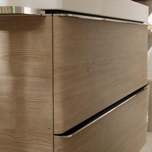 Hansgrohe Xelu Q dulap 78x49.5x60.5 cm sub chiuveta pe perete stejar-crom 54029000
