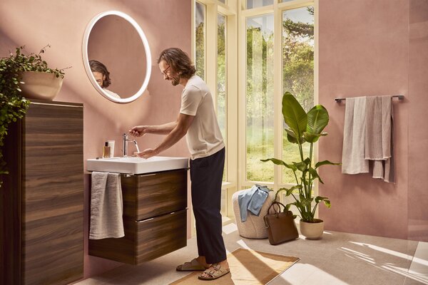 Hansgrohe Xelu Q dulap 58x49.5x60.5 cm sub chiuveta pe perete nucă-crom 54026000