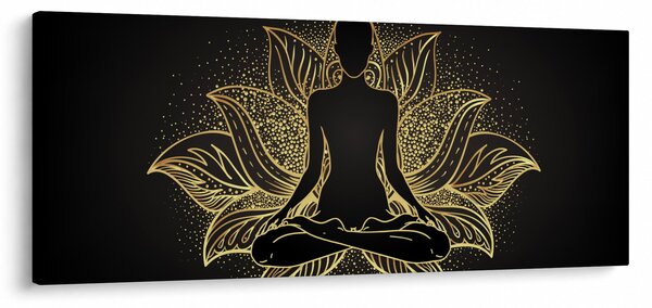 Tablou - Silueta într-o floare de lotus (120x50 cm)