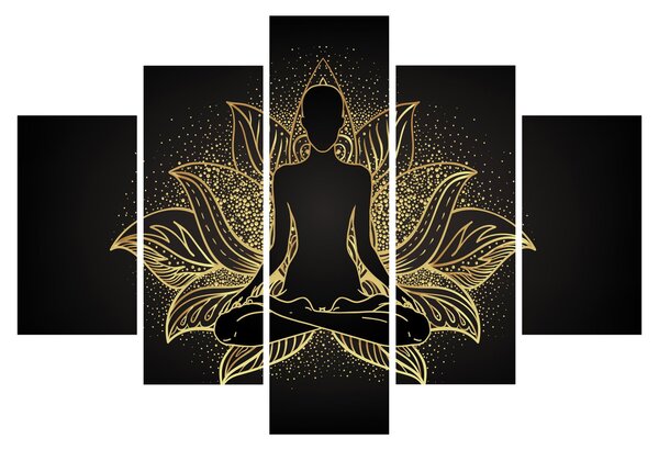 Tablou - Silueta într-o floare de lotus (150x105 cm)
