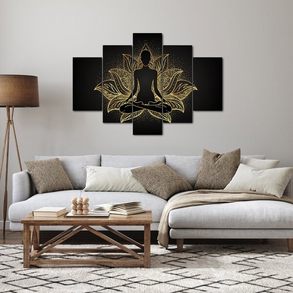Tablou - Silueta într-o floare de lotus (150x105 cm)