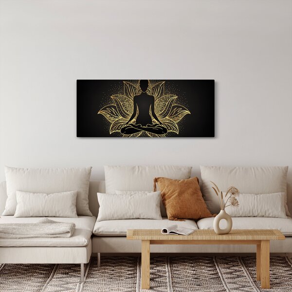 Tablou - Silueta într-o floare de lotus (120x50 cm)