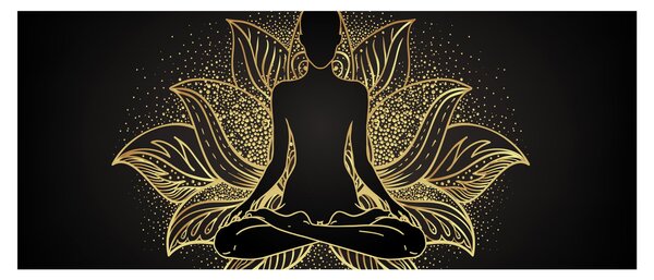 Tablou - Silueta într-o floare de lotus (120x50 cm)