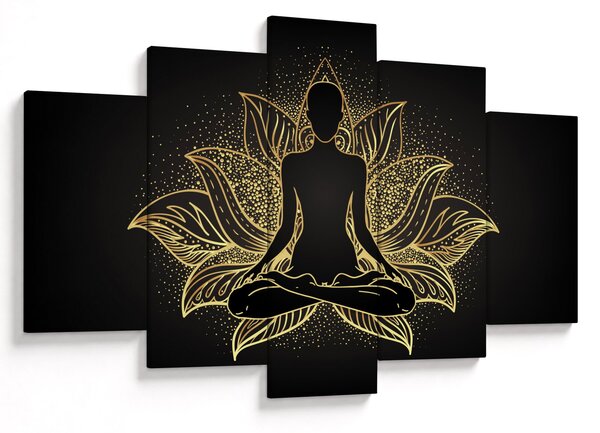 Tablou - Silueta într-o floare de lotus (150x105 cm)