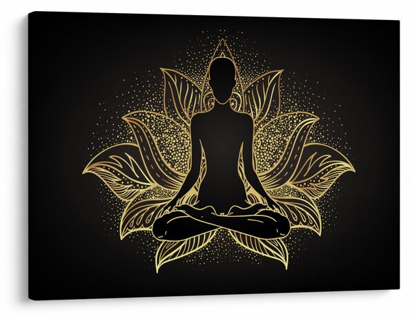 Tablou - Silueta într-o floare de lotus (70x50 cm)