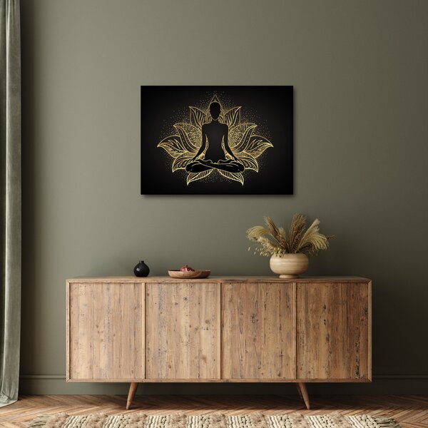 Tablou - Silueta într-o floare de lotus (70x50 cm)
