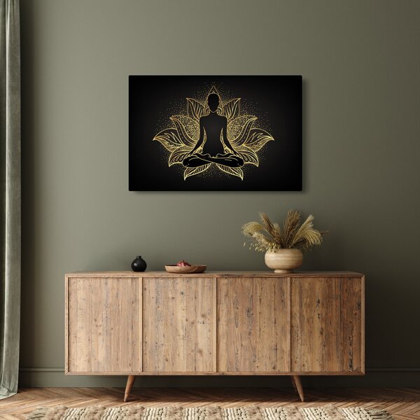 Tablou - Silueta într-o floare de lotus (90x60 cm)