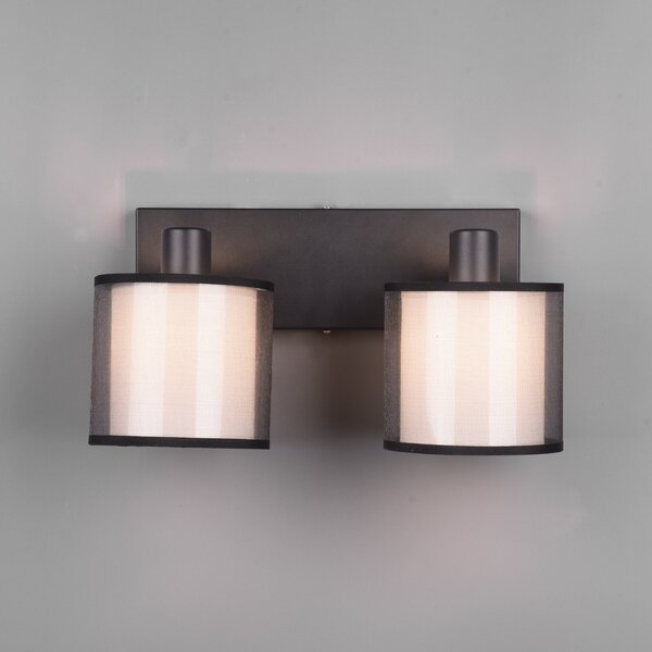 Trio Lighting Spot de plafon Burton, alungit, cu două lumini, reglabil, Negru, Camera de zi / sufragerie, Metal