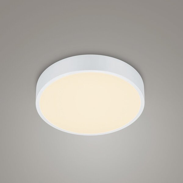 Trio Lighting Plafonieră cu LED Waco, CCT, Ø 31cm, alb mat, reglabil, Alb, Camera de zi / sufragerie, Metal
