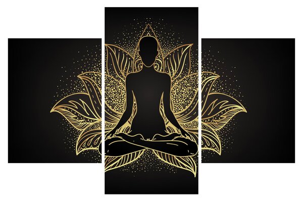Tablou - Silueta într-o floare de lotus (90x60 cm)