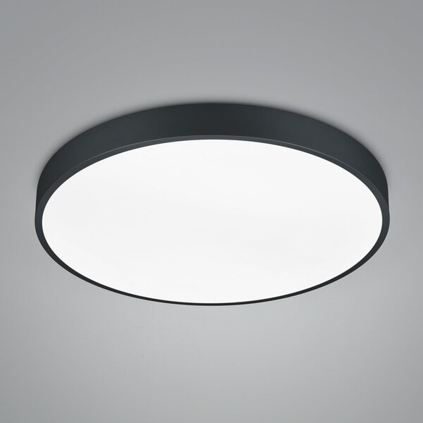 Trio Lighting Plafonieră cu LED Waco, CCT, Ø 49,5 cm, negru mat, reglabil, Negru, Camera de zi / sufragerie, Metal