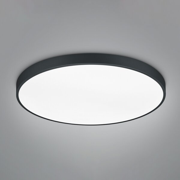 Trio Lighting Plafonieră cu LED Waco, CCT, Ø 75 cm, negru mat, reglabil, Negru, Camera de zi / sufragerie, Metal
