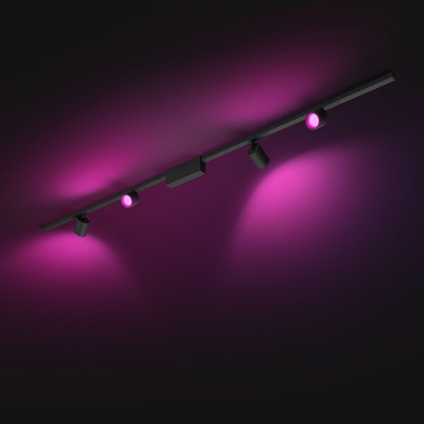 Philips Hue Perifo Sistem de șine 4x spoturi negru, reglabil, Negru, Studiu / Birou, Metal, Modern