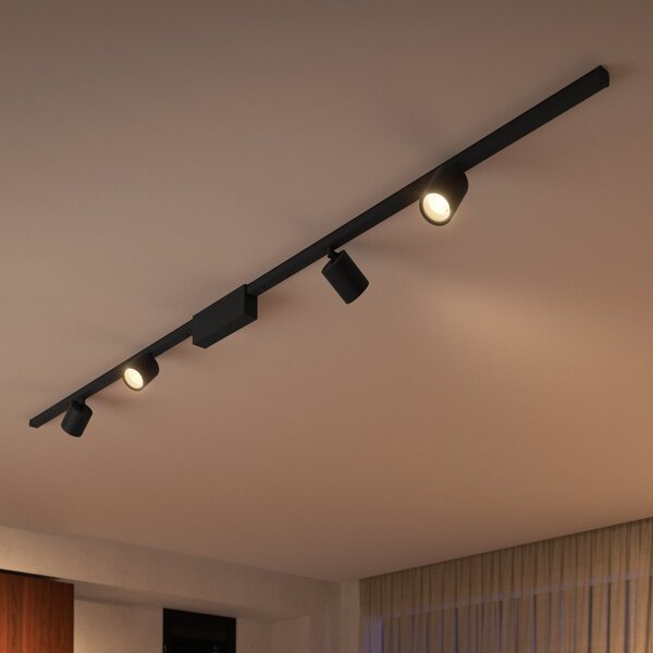 Philips Hue Perifo Sistem de șine 4x spoturi negru, reglabil, Negru, Studiu / Birou, Metal, Modern
