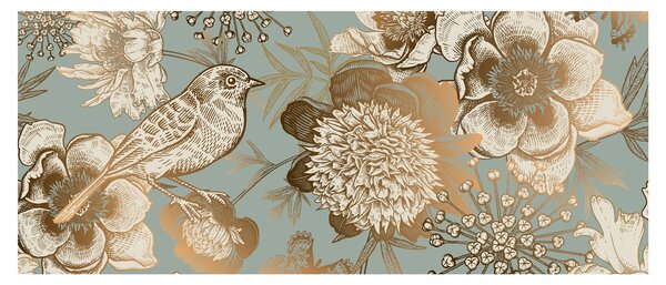 Tablou - Flori aurii (120x50 cm)