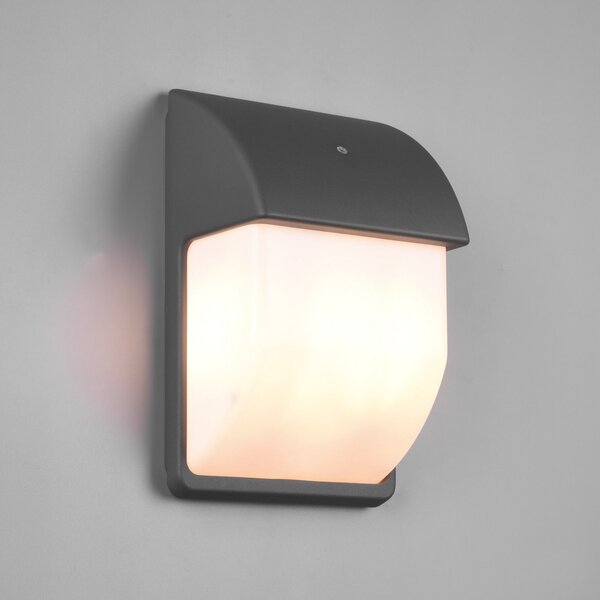 Trio Lighting Lumina numărului de casă Mersey cu senzor crepuscular, reglabil, Negru, Metal, Modern