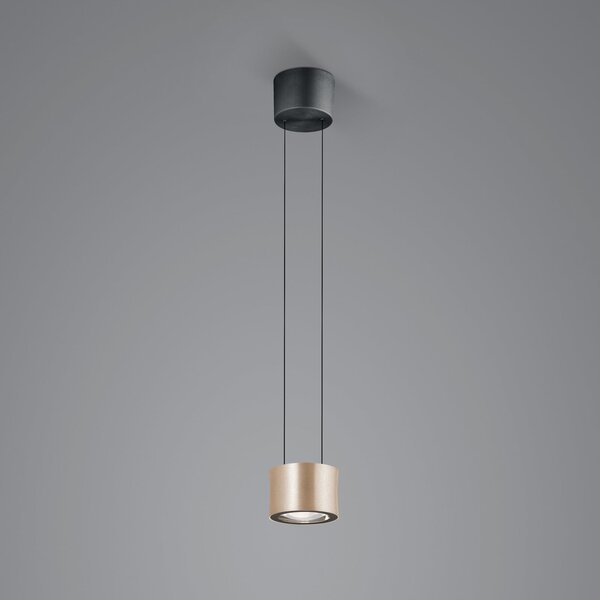BANKAMP Impulse Flex suspendată LED 1 bec rose, reglabil, Cupru, Camera de zi / sufragerie, Metal, Modern
