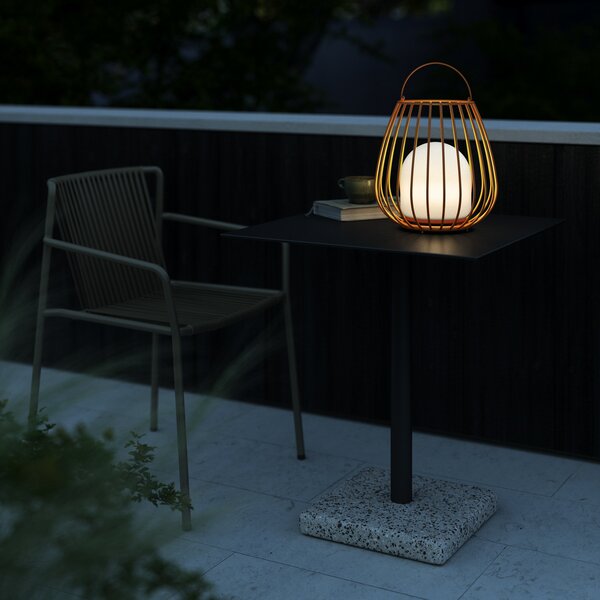 Nordlux Lampă de masă cu LED Jim To-Go, pentru exterior, portocalie, reglabil, Portocaliu, Metal, Modern