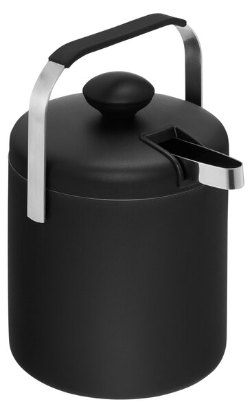 Galeata gheata cu capac, maner si cleste 1.3L, negru, Ice