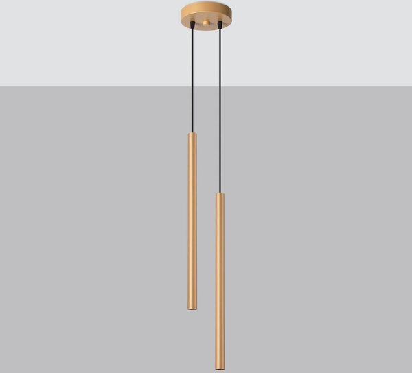 Sollux Lighting Pastelo lampă suspendată 2x8 W auriu SL.1305