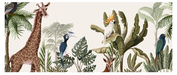 Tablou - Locuitorii africii (120x50 cm)