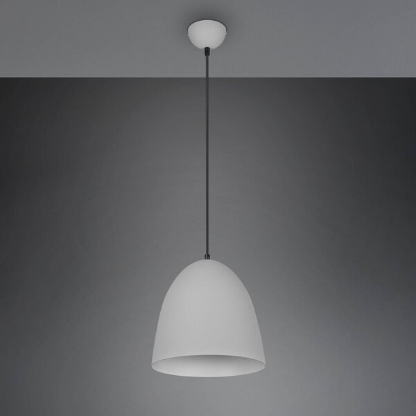 Reality Leuchten Lampă suspendată Tilda, 1 bec, gri, Ø 25 cm, reglabil, Gri, Bucătărie, Metal