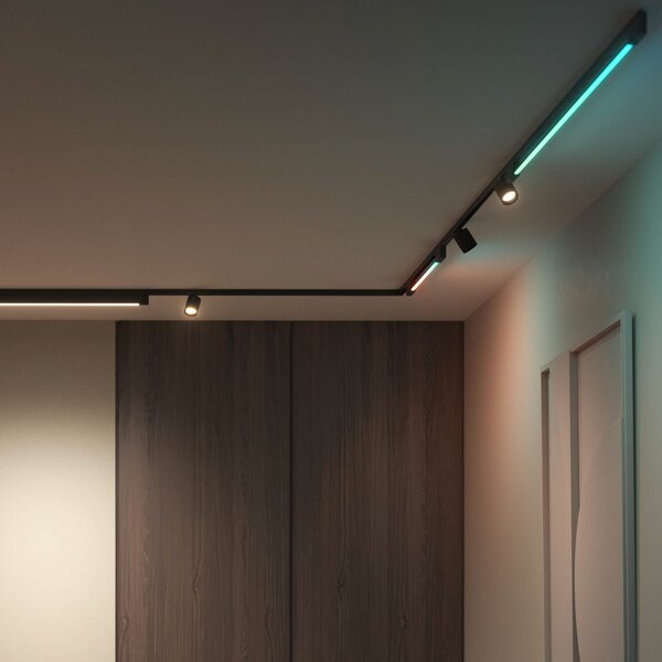 Philips Hue Perifo 2x Spoturi, tub gradient negru, reglabil, Negru, Studiu / Birou, Metal, Modern