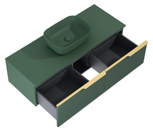 Elita Soho Slim dulap 120x45.3x31.8 cm sub chiuveta pe perete verde RE081204047010
