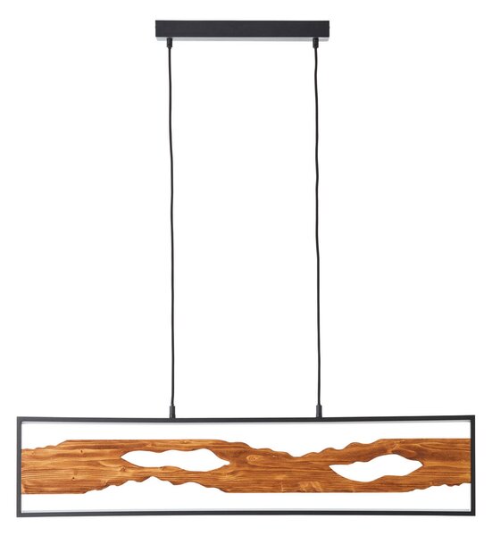 Brilliant Chaumont lampă suspendată LED din lemn, Lemn, Camera de zi / sufragerie, Lemn