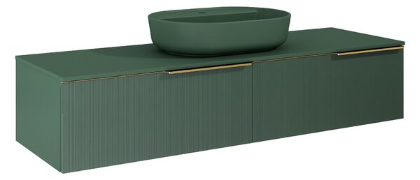 Elita Soho Slim dulap 160x45.3x31.8 cm sub chiuveta pe perete verde RE081604047010