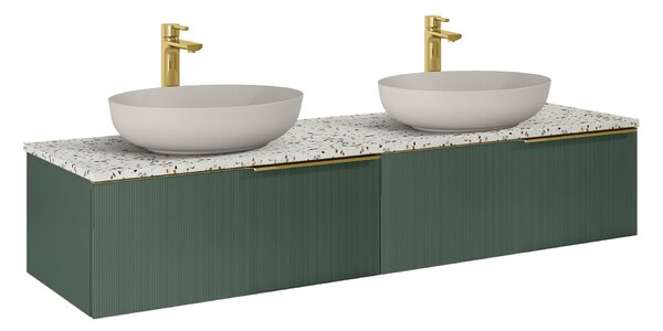 Elita Soho Slim dulap 160x45.3x31.8 cm sub chiuveta pe perete verde RE081604047010