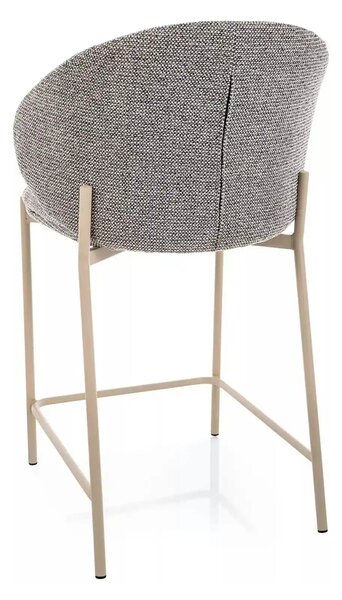 Scaun bar KIOTO H-2, gri/cașmir, stofă/metal, 54x44x90 cm