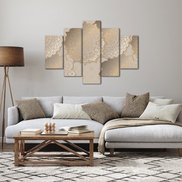 Tablou - Mandale în tonuri aurii (150x105 cm)