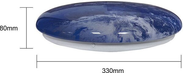 Light Prestige Tierra plafon 1x24 W alb-bleumarin LP-1106/1CTIERRA