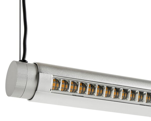 HAY Lampă suspendată LED Factor Linear direcțională, aluminiu, rotativă, reglabil, Metalic, Camera de zi / sufragerie, Metal, Design