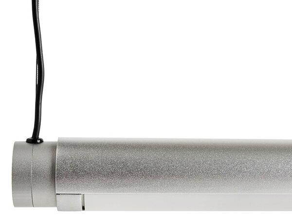 HAY Lampă suspendată LED Factor Linear direcțională, aluminiu, rotativă, reglabil, Metalic, Camera de zi / sufragerie, Metal, Design