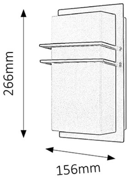 Rabalux Seattle aplica exterior 1x11 W antracit 8169