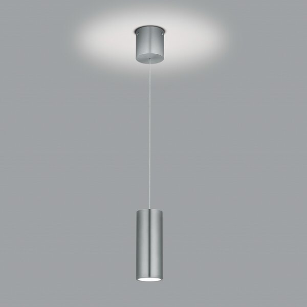 Knapstein Helli up/down lampă suspendată LED 1 sursă nichel, reglabil, Gri, Camera de zi / sufragerie, Metal, Modern