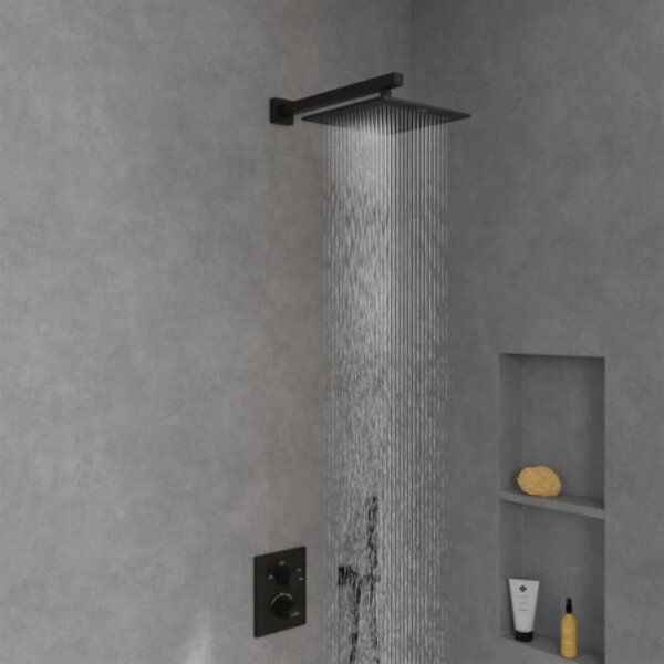 Villeroy & Boch Universal Showers cap de duș 25x25 cm pătrat negru TVC000002000K5