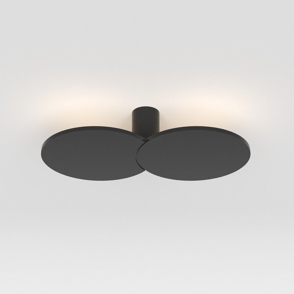 Rotaliana Collide H1 plafonieră LED 3.000 K negru, reglabil, Negru, Camera de zi / sufragerie, Metal, Design