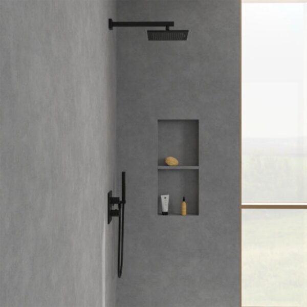 Villeroy & Boch Universal Showers cap de duș 25x25 cm pătrat negru TVC000002000K5